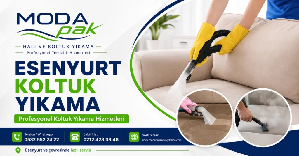ModaPAK Halı ve Koltuk Yıkama Esenyurt koltuk yıkama hizmeti görseli