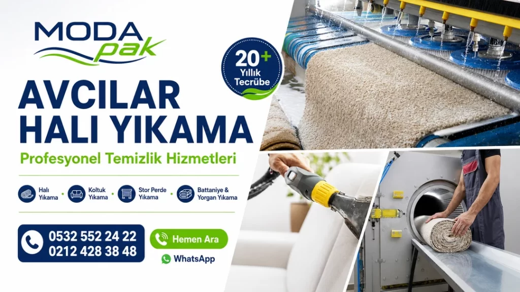 Avcılar halı yıkama ModaPak profesyonel halı ve koltuk yıkama hizmeti