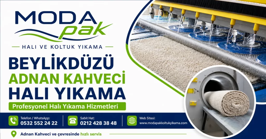 ModaPAK Halı ve Koltuk Yıkama Beylikdüzü Adnan Kahveci halı yıkama hizmeti görseli