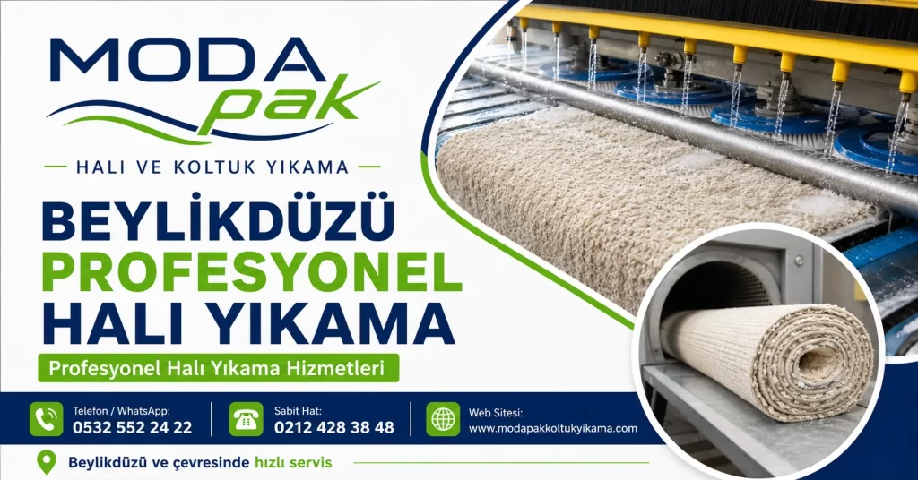 ModaPAK Halı ve Koltuk Yıkama Beylikdüzü profesyonel halı yıkama hizmeti görseli