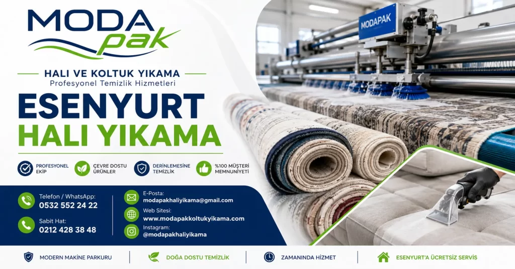 ModaPAK Halı ve Koltuk Yıkama Esenyurt halı yıkama hizmeti görseli