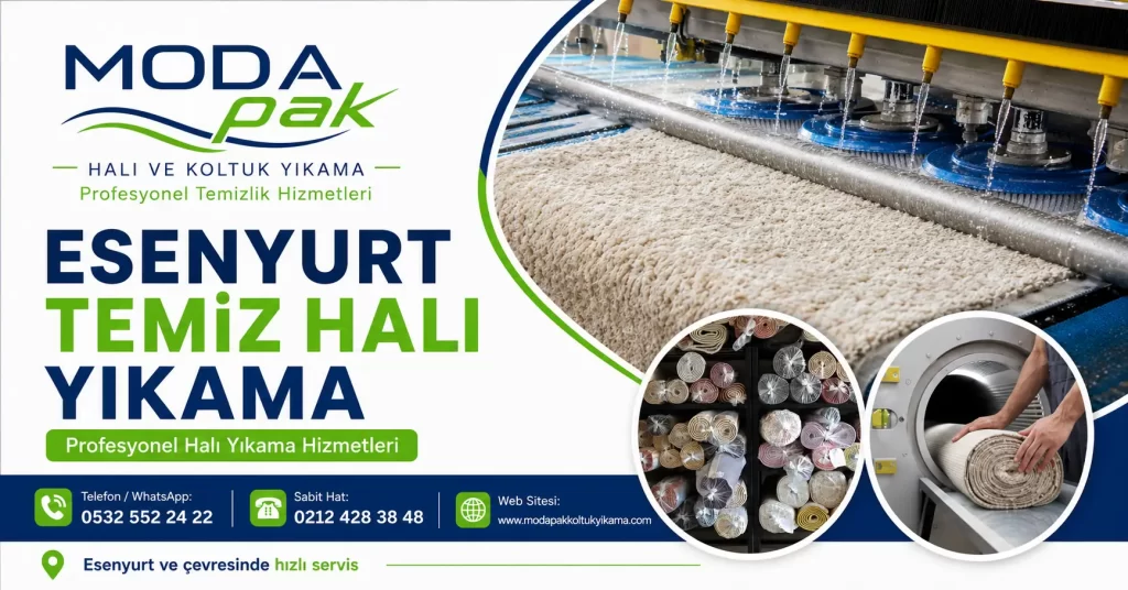 ModaPAK Halı ve Koltuk Yıkama Esenyurt temiz halı yıkama hizmeti görseli