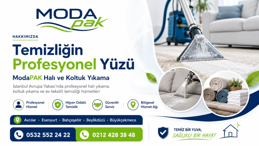 ModaPAK Halı ve Koltuk Yıkama hakkımızda sayfası temizlik hizmetleri görseli