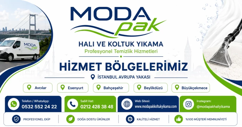 ModaPAK Halı ve Koltuk Yıkama hizmet bölgelerimiz görseli
