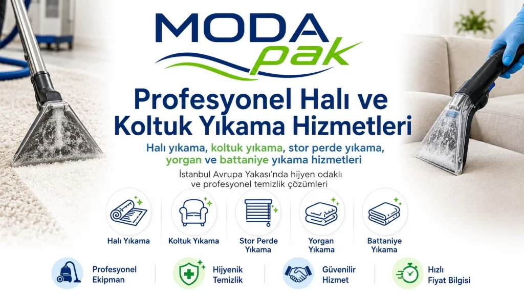 ModaPAK profesyonel halı ve koltuk yıkama hizmetleri